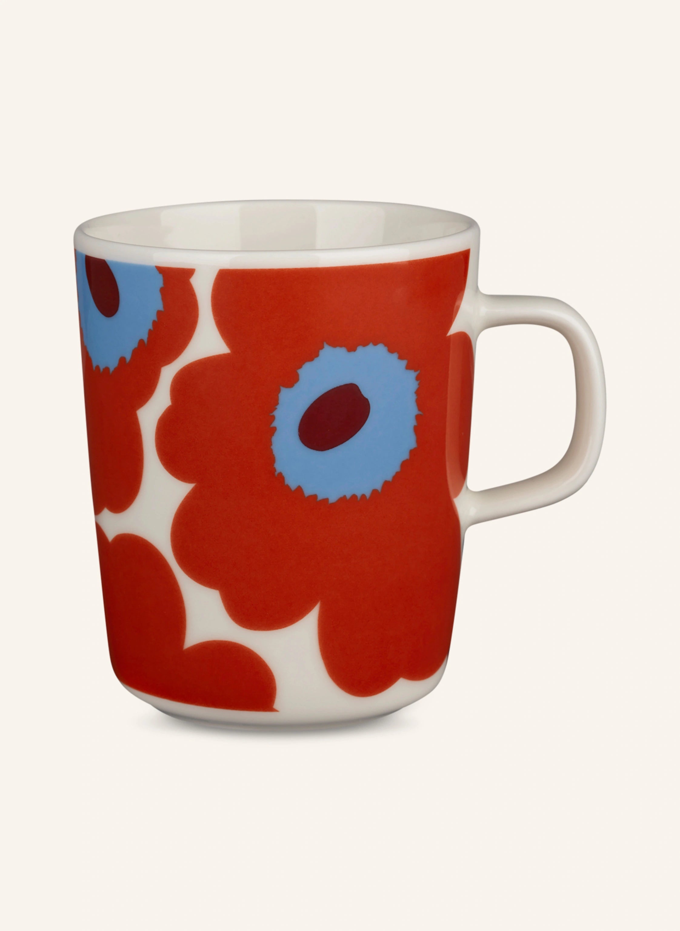 Oiva / Unikko mug 2,5dl / 2pcs white, tomato red, sky blue 071689 135