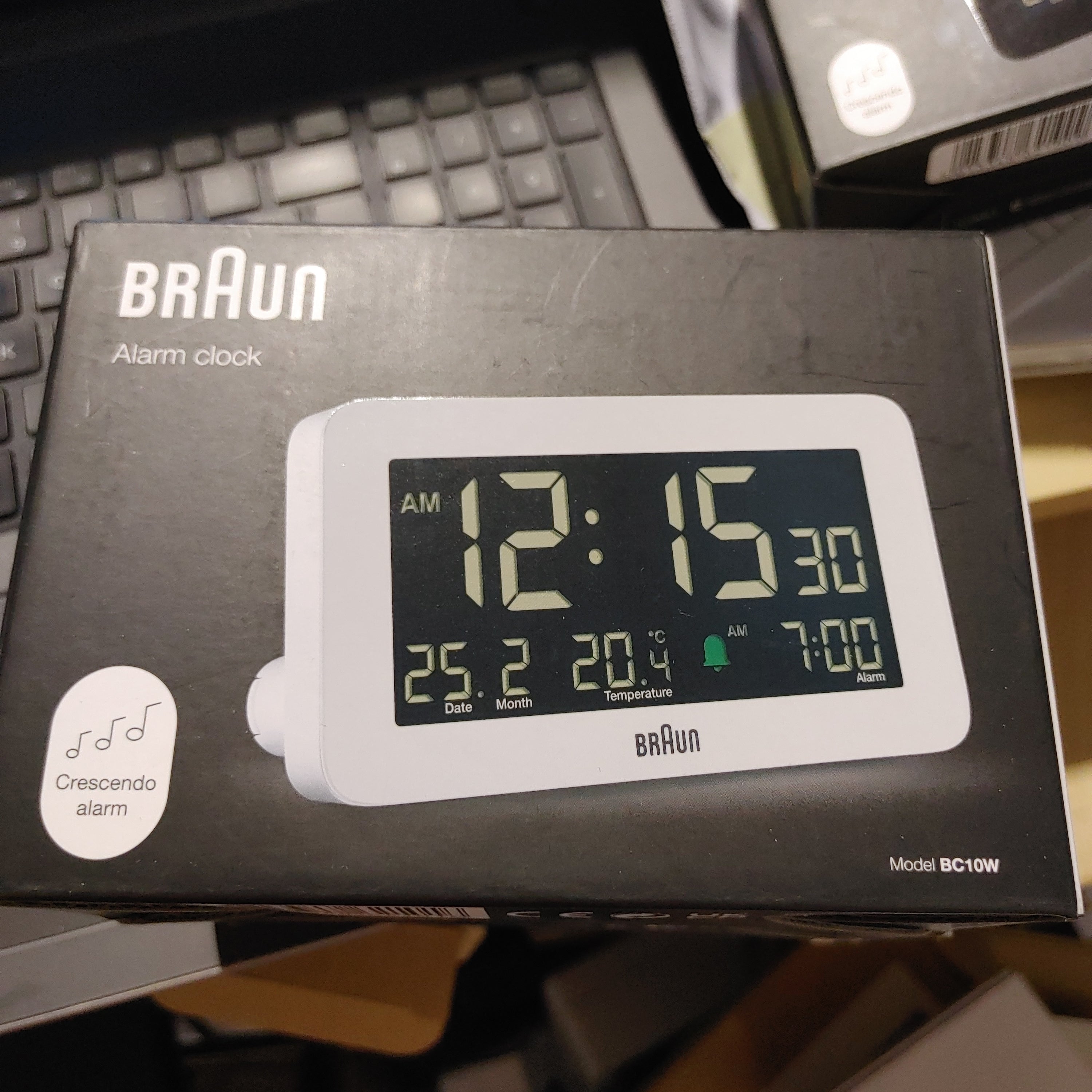 BC10W Braun Digital Alarm Clock - White