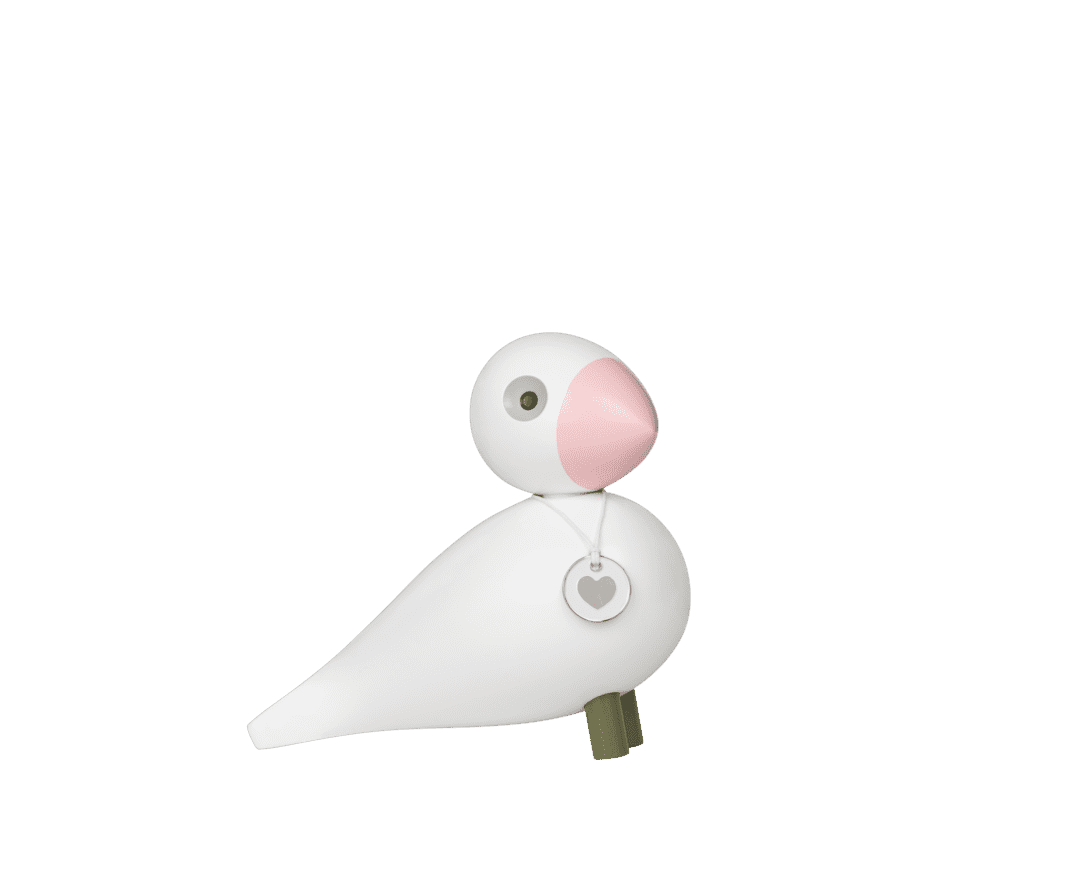 Kay Bojesen Birds Songbird Hope White/Rose