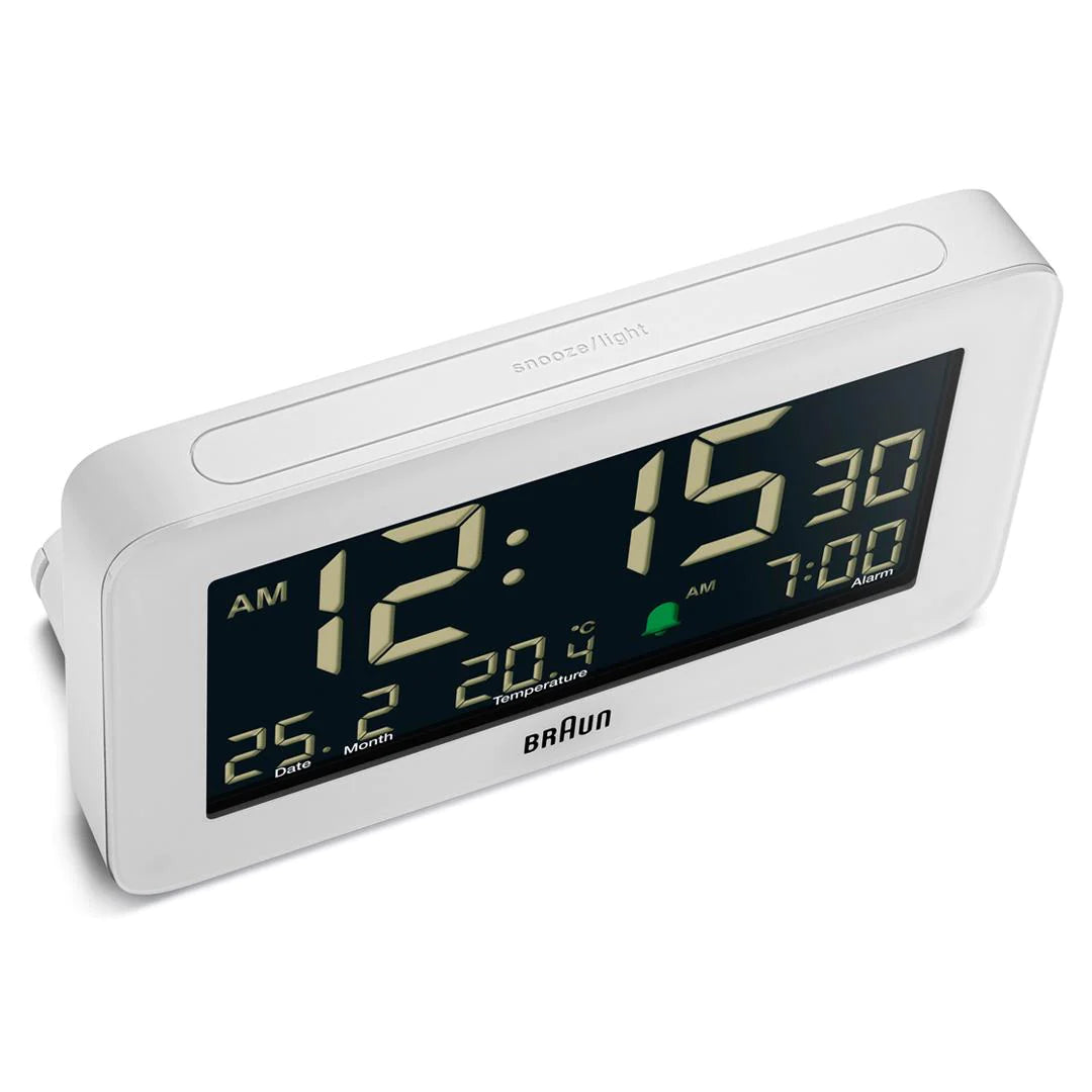 BC10W Braun Digital Alarm Clock - White