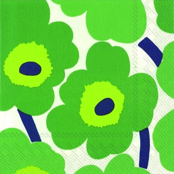 Marimekko paper napkins - Lunch size UNIKKO green