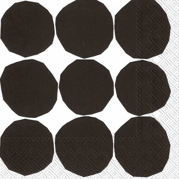 Marimekko paper napkins - Lunch size KIVET black white