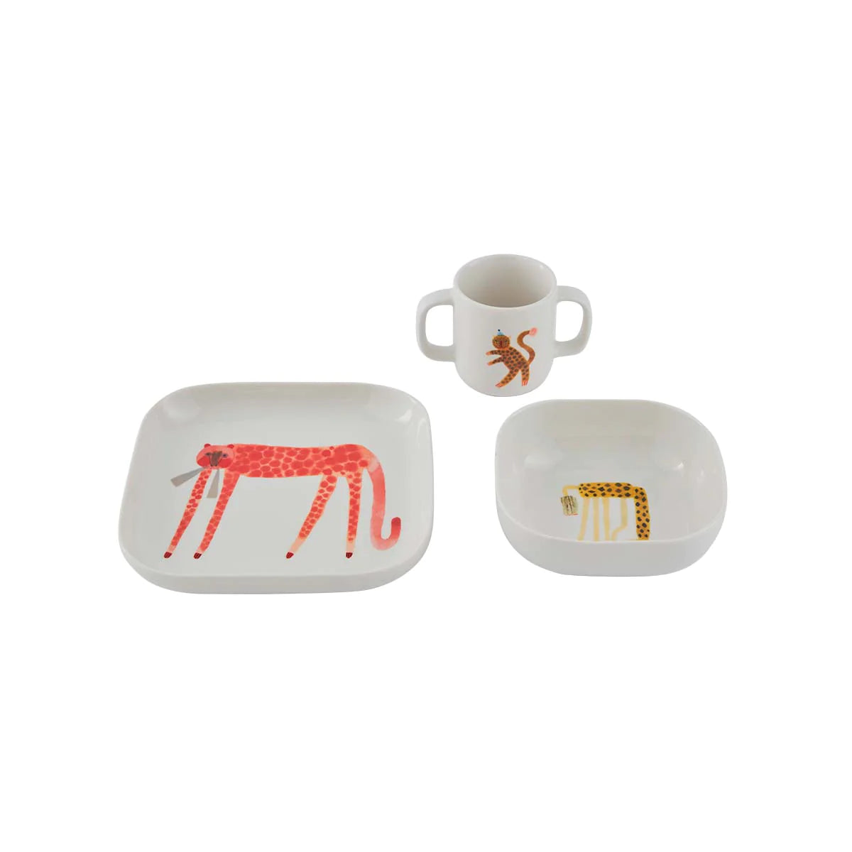 Moira Tableware Set Strawberry Cat - Offwhite