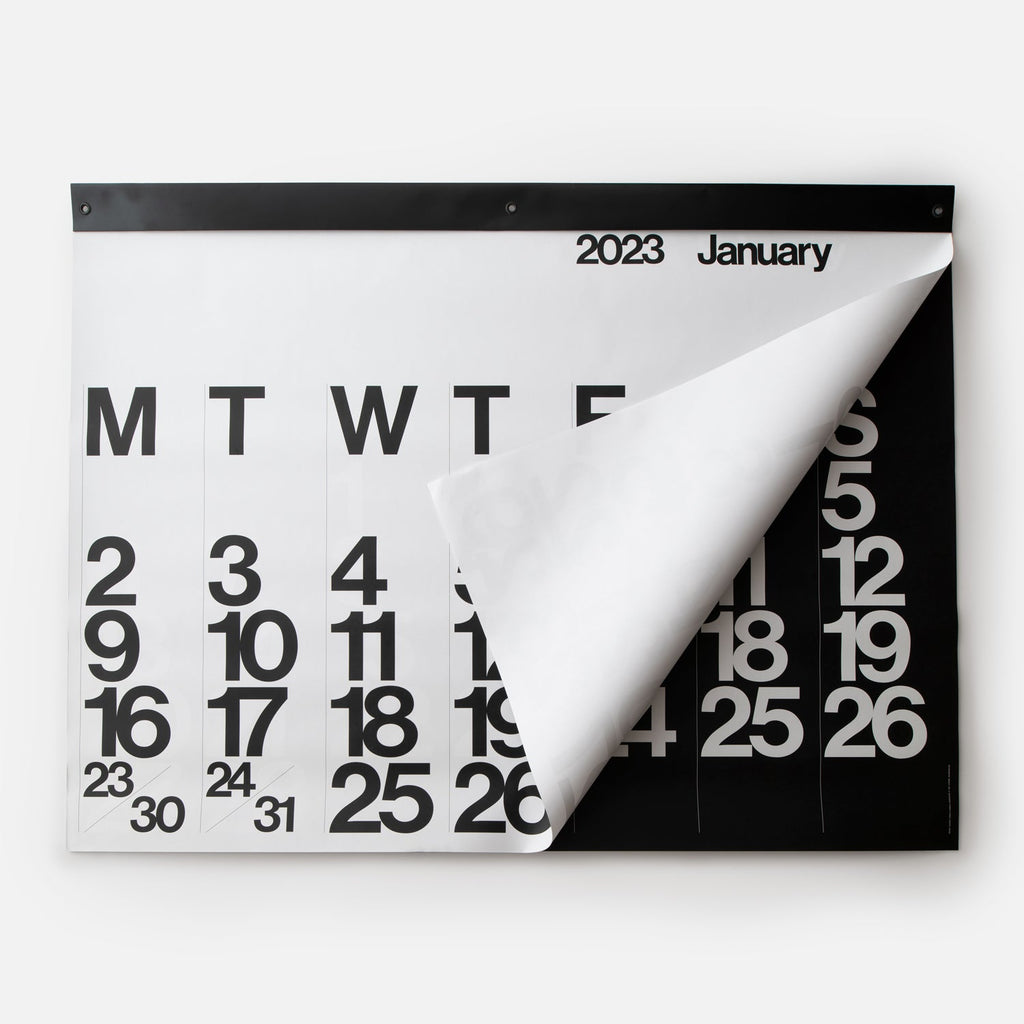 Stendig Calendar 2024 by Massimo Vigenelli Large Black and White
