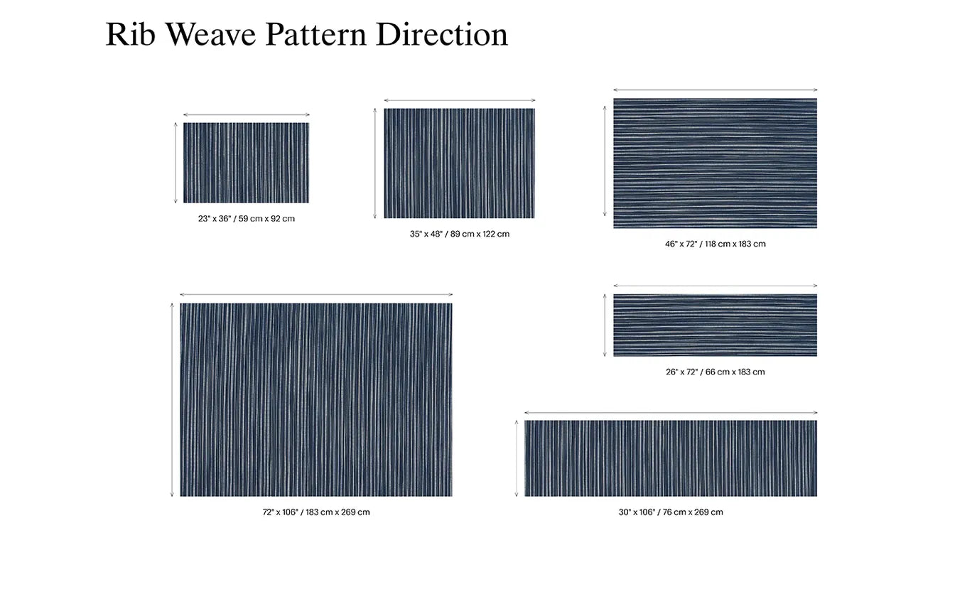 Woven Floor Mat Rib Weave (multiple colours)