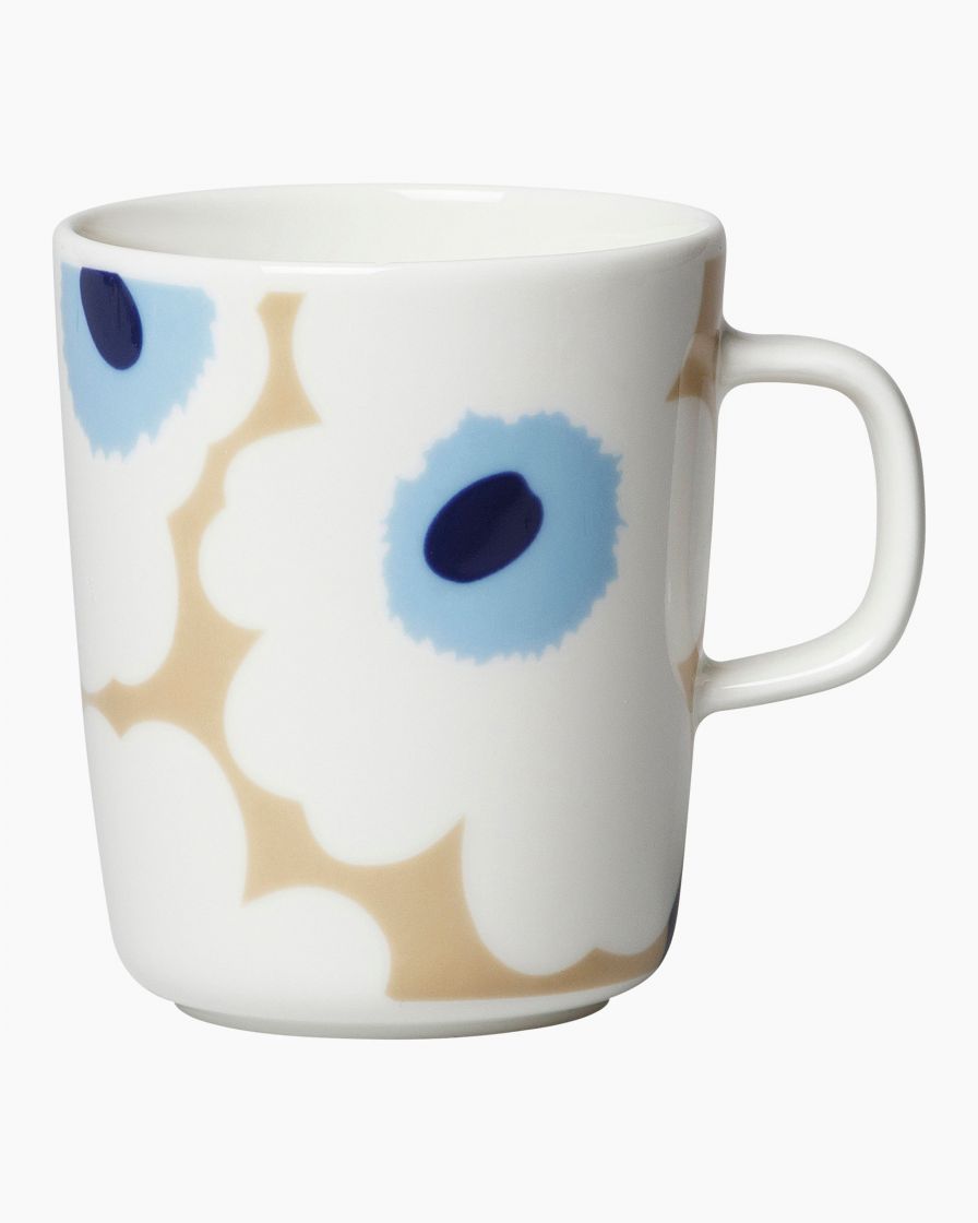 Oiva/Unikko mug 2,5 dl beige off white blue