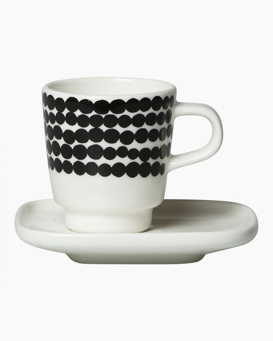 Oiva / Siirtolapuutarha espresso cup and plate 10x10 cm