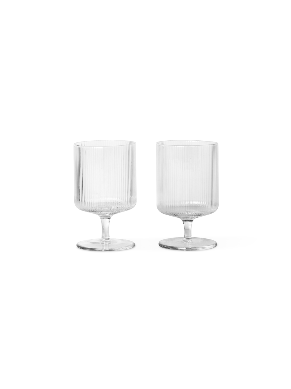 Ripple Wine Glasses (Set of 2) Clear