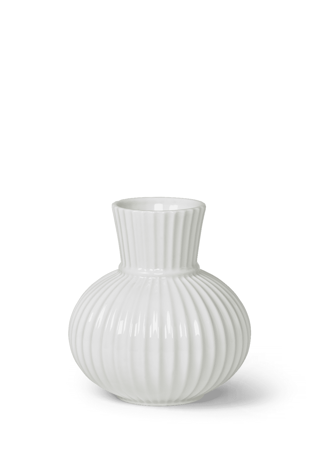 Lyngby Tura Vase white porcelain H14.5 H: 5.7" Ø: 5.3"
