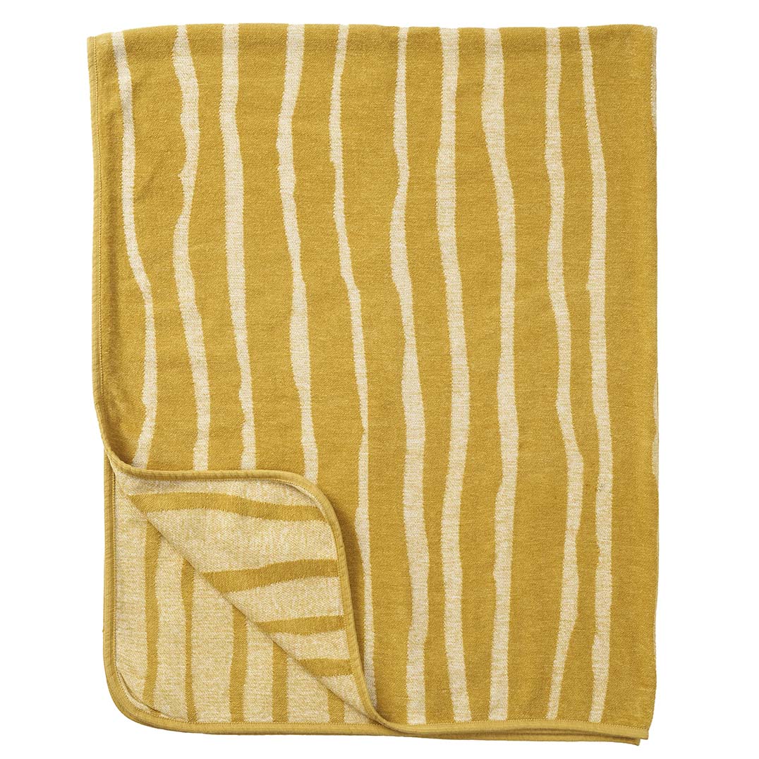 *Klippan blanket organic cotton chenille Bamboo -Yellow