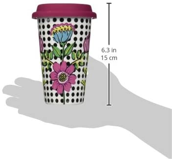 Sagaform ceramic coffee cup with silicone lid travel