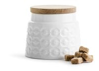 Nature stoneware storage jar small