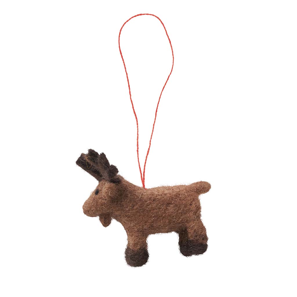Moose ornaments felted wool