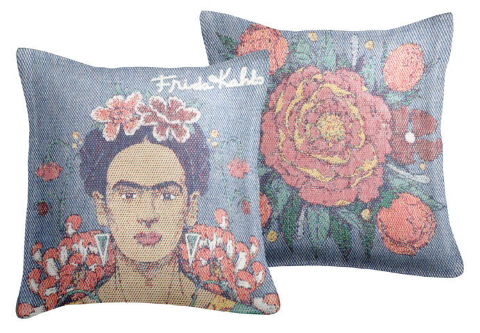 Frida Kahlo Pillow / cushion case, cotton 40x40 cm / 16 x 16 in VIDA