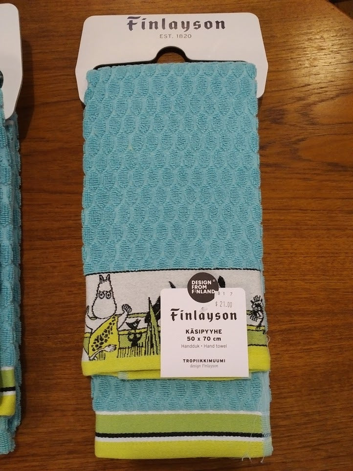 Finlayson HAND TOWEL TROPIIKKIMUUMI TURQUOISE 50X70