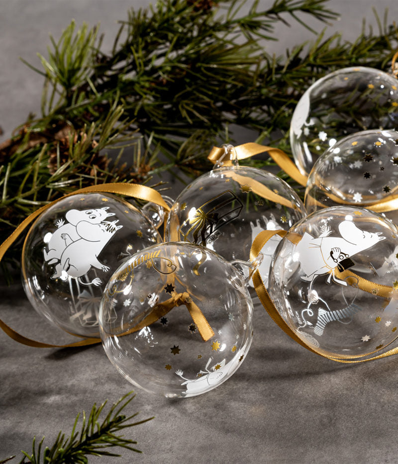 Moomin christmas ball set of 3 -sparkling stars