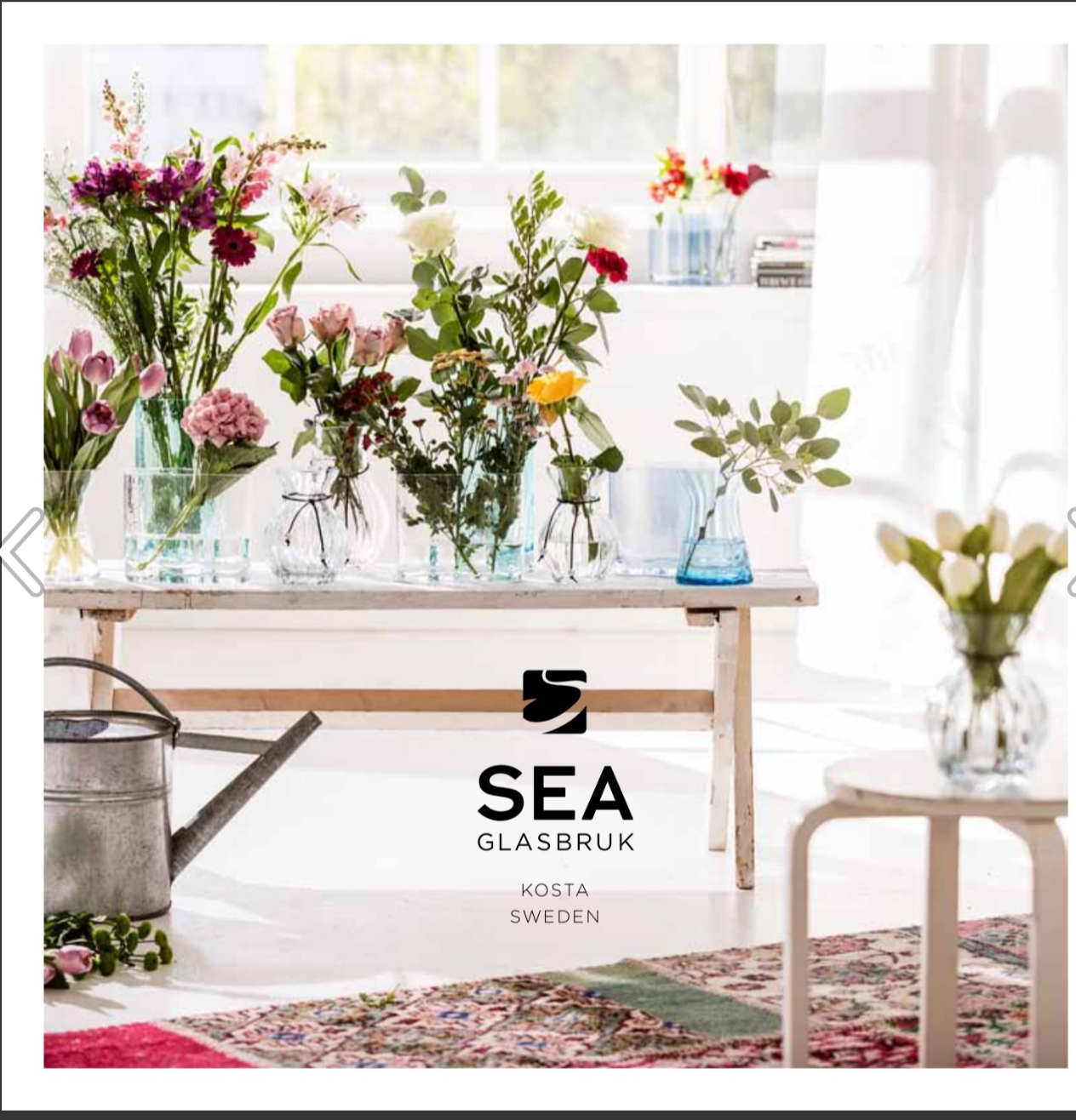 Sagaform Sea Glass vases Kosta Sweden Short ultramarine