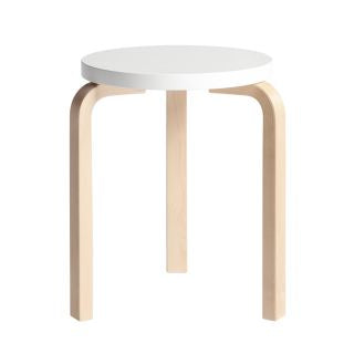 Alvar Aalto 60 stool birch with painted lacquered seat