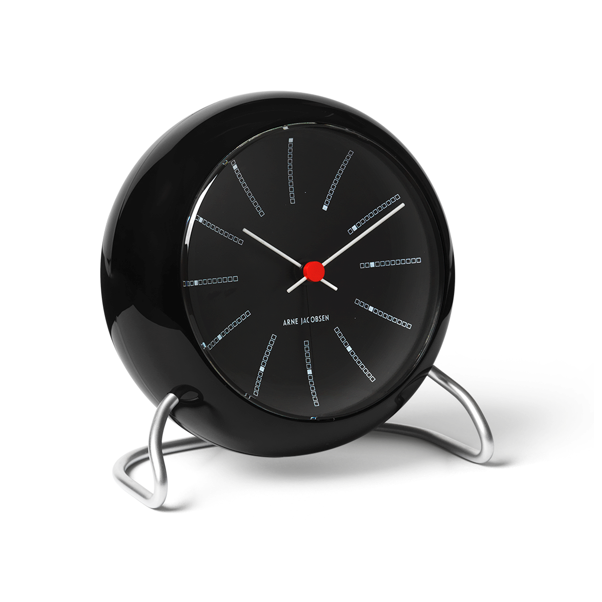 Arne Jacobsen Bankers Alarm Clock, Black