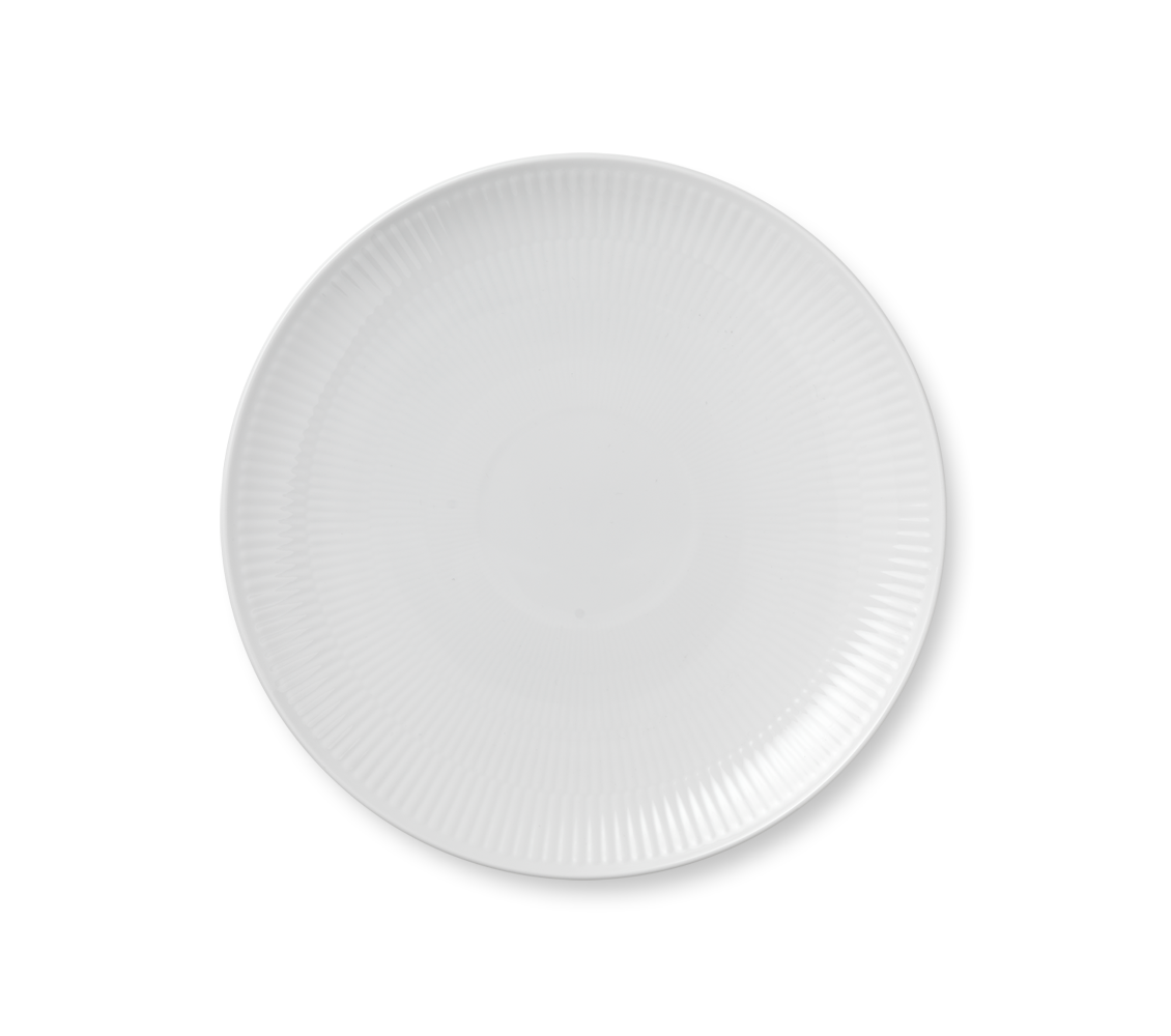 White Fluted Coupe Plate 23cm