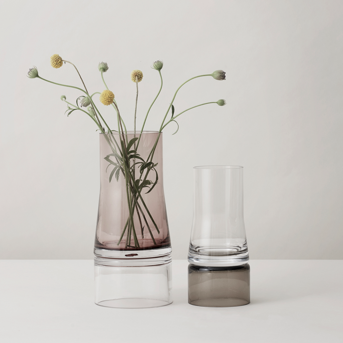 *Joe Colombo Vase 2in1 Copenhagen Clear/Clear, 23 cm *