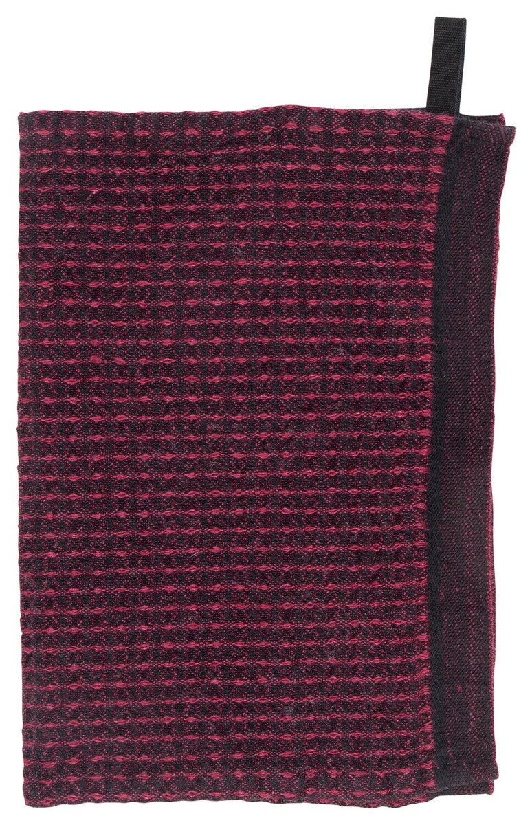 MAIJA dishcloth (black-bordeaux, 25 x 32 cm)
