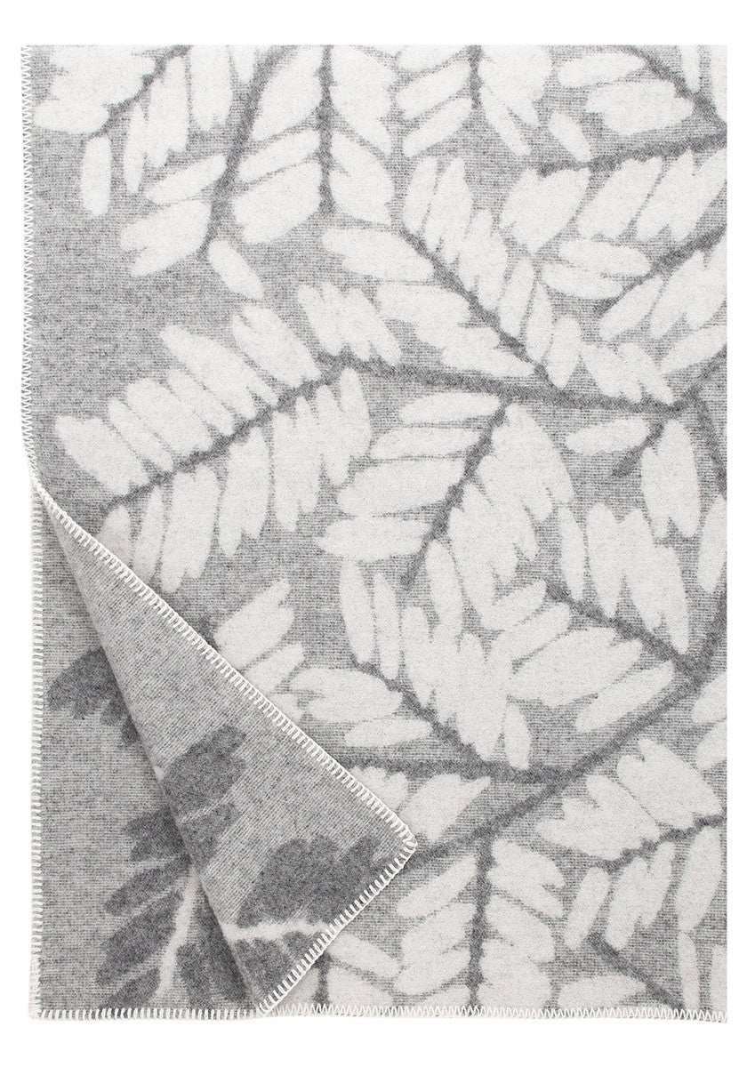 Verso wool blanket (grey- white), 130 x 180 cm)