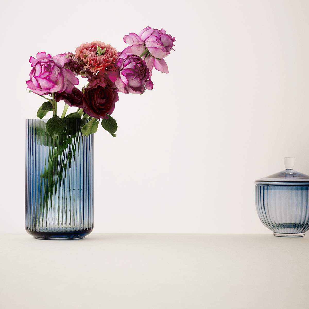 Vase H15 cm Glass Midnight blue *