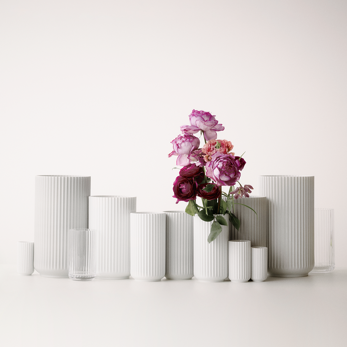 Vase H20 cm Porcelain  White