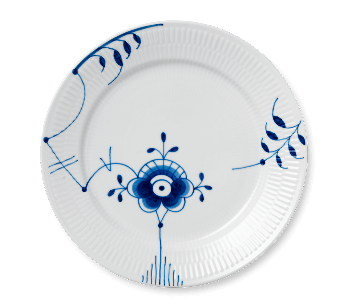 Blue Fluted Mega Dinner plate # 6 10.75"  / 27 cm