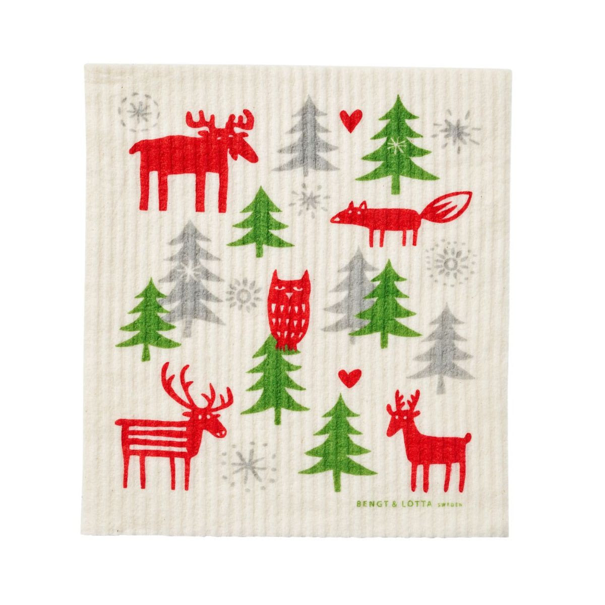 Klippan Swedish dishcloth Christmas Forest Dish Cloth