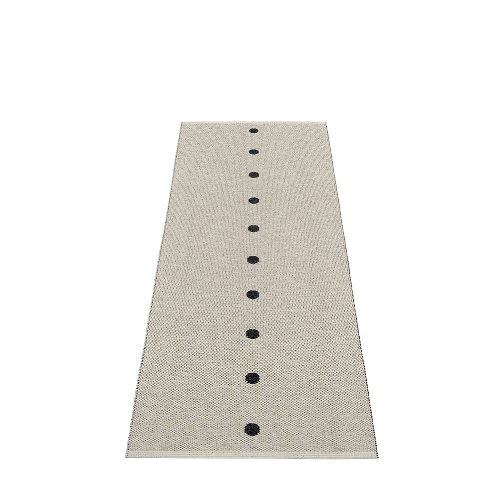 70x200cm  /  2.25x6.5ft PEG RUG - BLACK/LINEN
