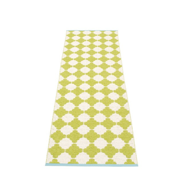 All sizes MARRE RUG - LIME/VANILLA/TURQUOISE EDGE