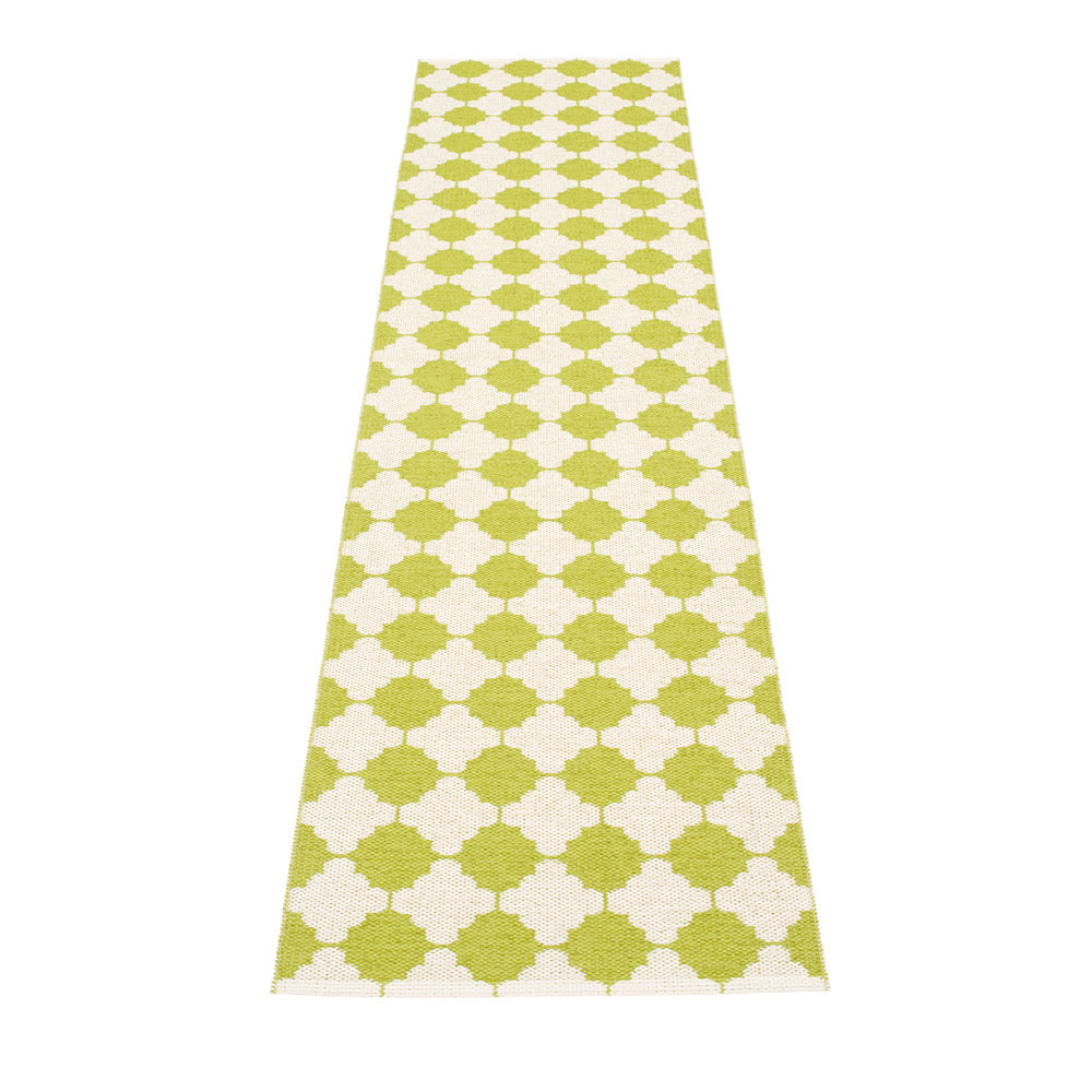 70x375cm / 2.25x12.25ft MARRE RUG - LIME/VANILLA/TURQUOISE EDGE
