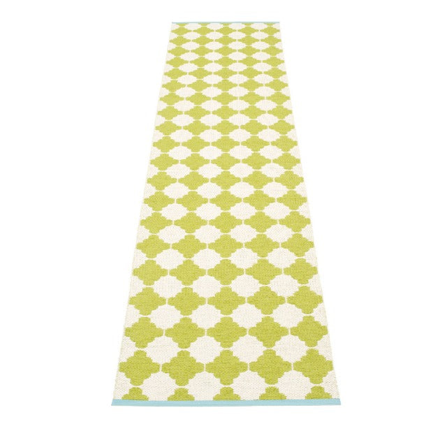 70x375cm / 2.25x12.25ft MARRE RUG - LIME/VANILLA/TURQUOISE EDGE
