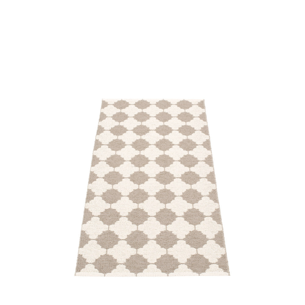 70x150cm / 2.25x5ft MARRE RUG - MUD/VANILLA/TURQUOISE EDGE