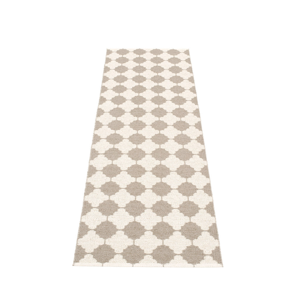 70x450cm / 2.25x14.75ft MARRE RUG - MUD/VANILLA/TURQUOISE EDGE