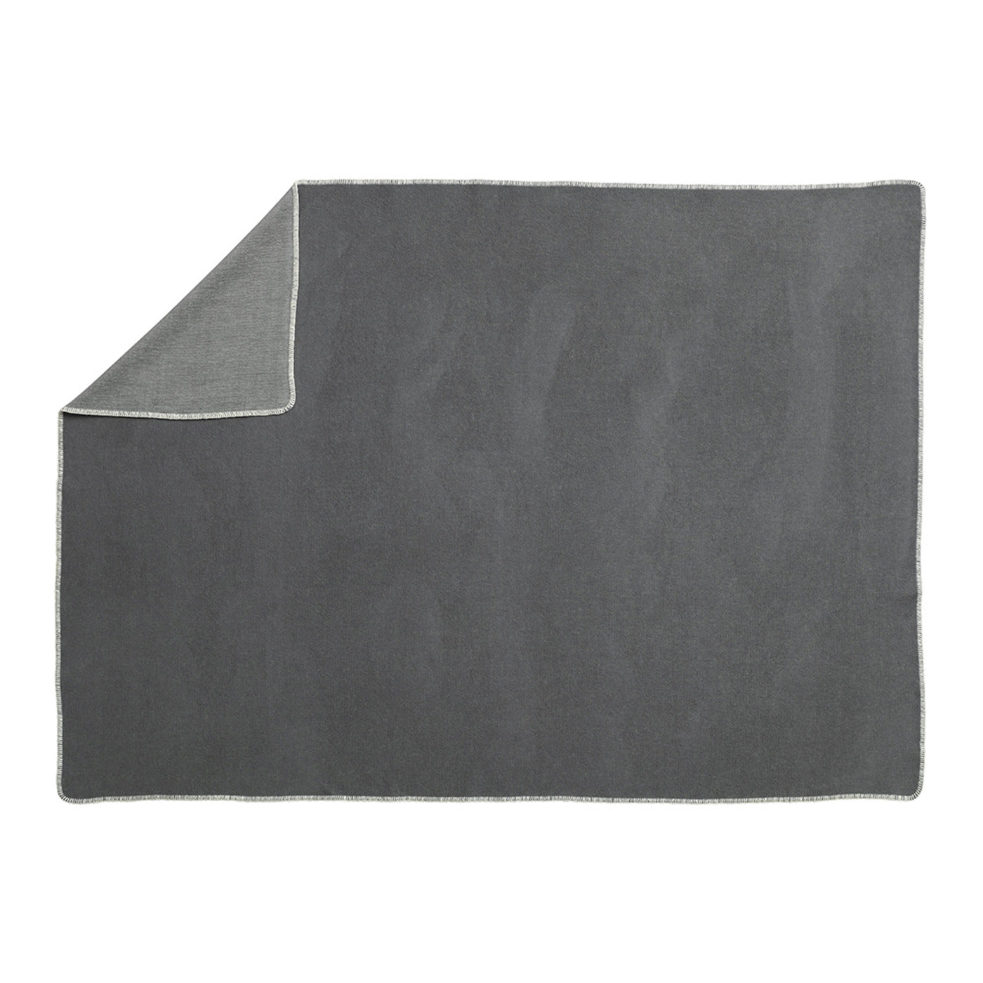 Blanket wool/cotton 140x200cm - YLVA Dark Grey