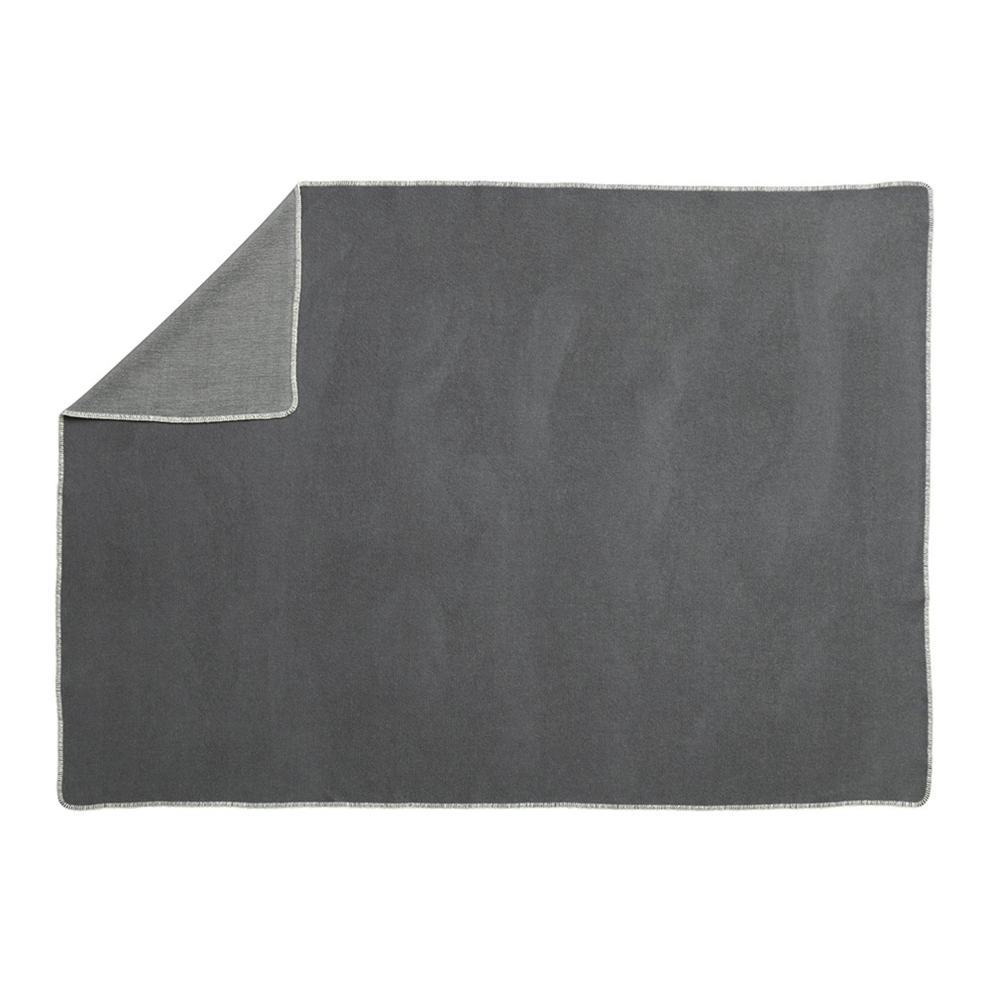 BLANKET YLVA 140x200cm WOOL/COTTON Dark Grey