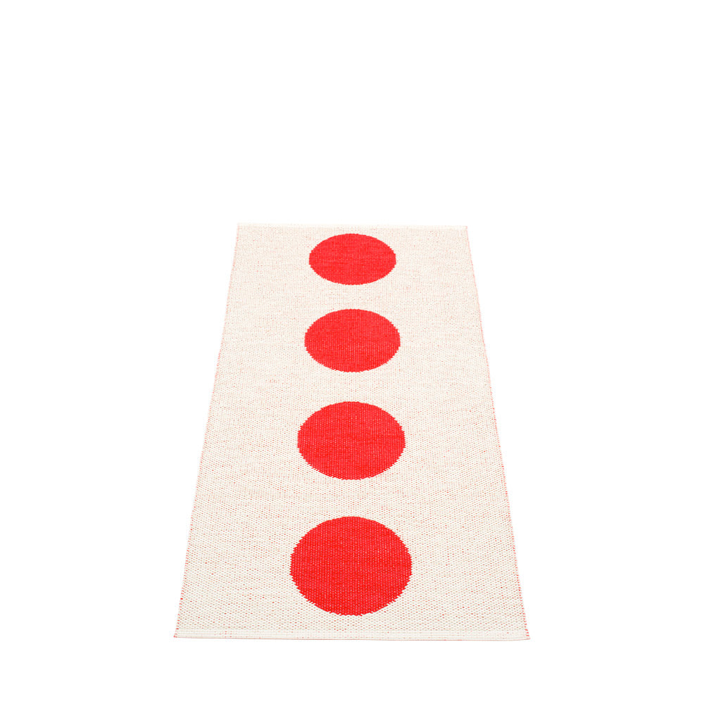 70x150cm / 2.25x5ft VERA RUG - RED/VANILLA