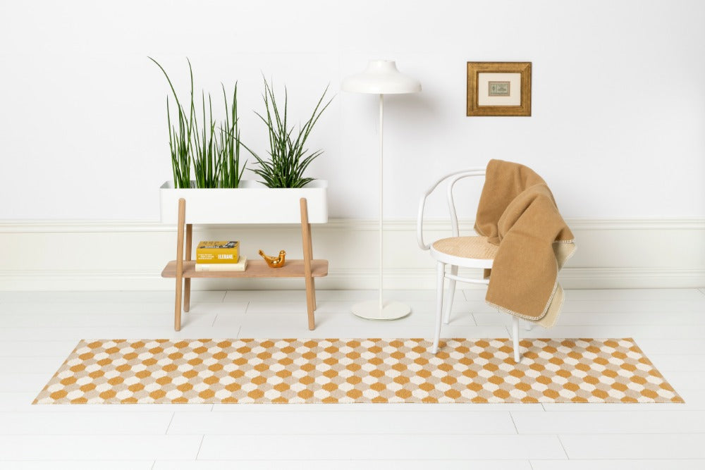 70x100cm / 2.25x3.25ft DANA RUG - OCHRE/BEIGE/VANILLA