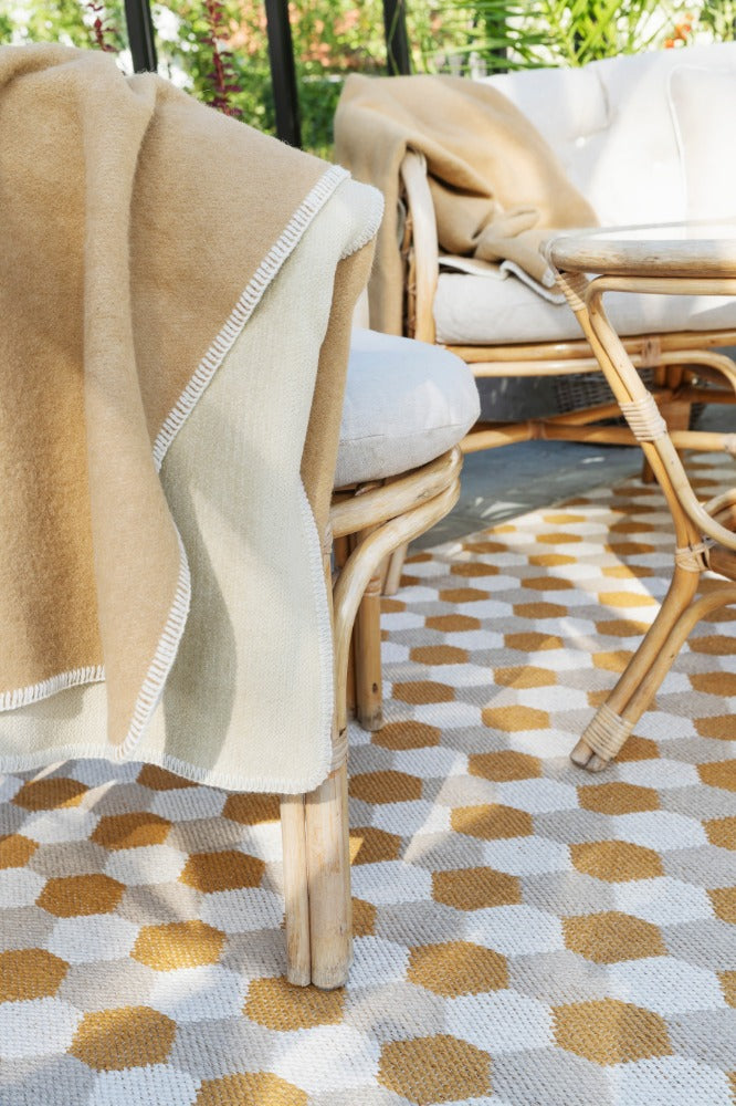 70x100cm / 2.25x3.25ft DANA RUG - OCHRE/BEIGE/VANILLA