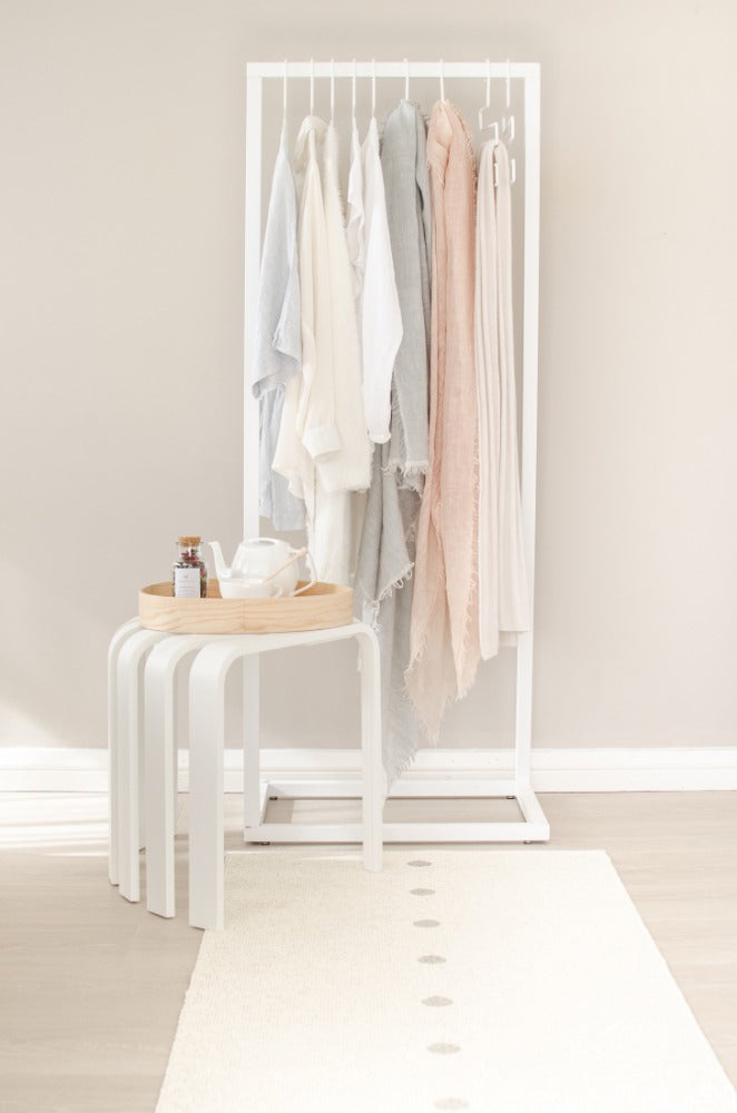 70x140cm  / 2.25x4.5ft PEG RUG - LINEN/VANILLA