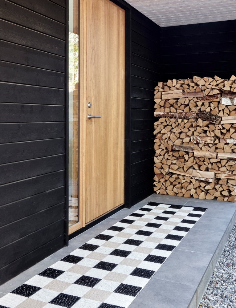 70x160cm  /  2.25x5.25ft PIX RUG - BLACK/VANILLA/BEIGE