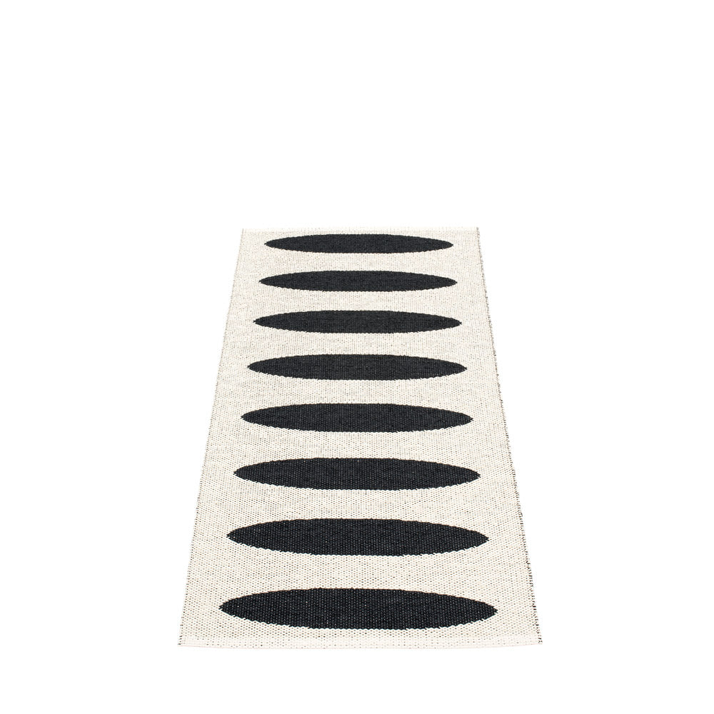 70x225cm / 2.25x7.5ft ELLA RUG - BLACK/VANILLA