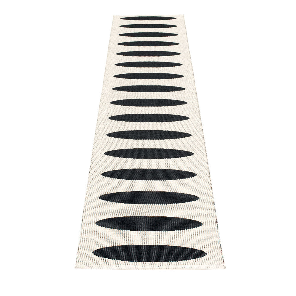 70x225cm / 2.25x7.5ft ELLA RUG - BLACK/VANILLA