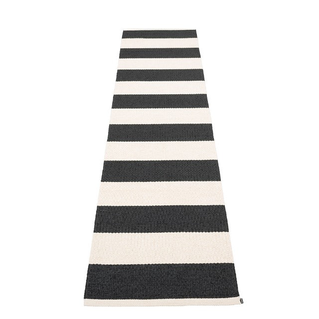 70x225cm BOB RUG- BLACK/VANILLA