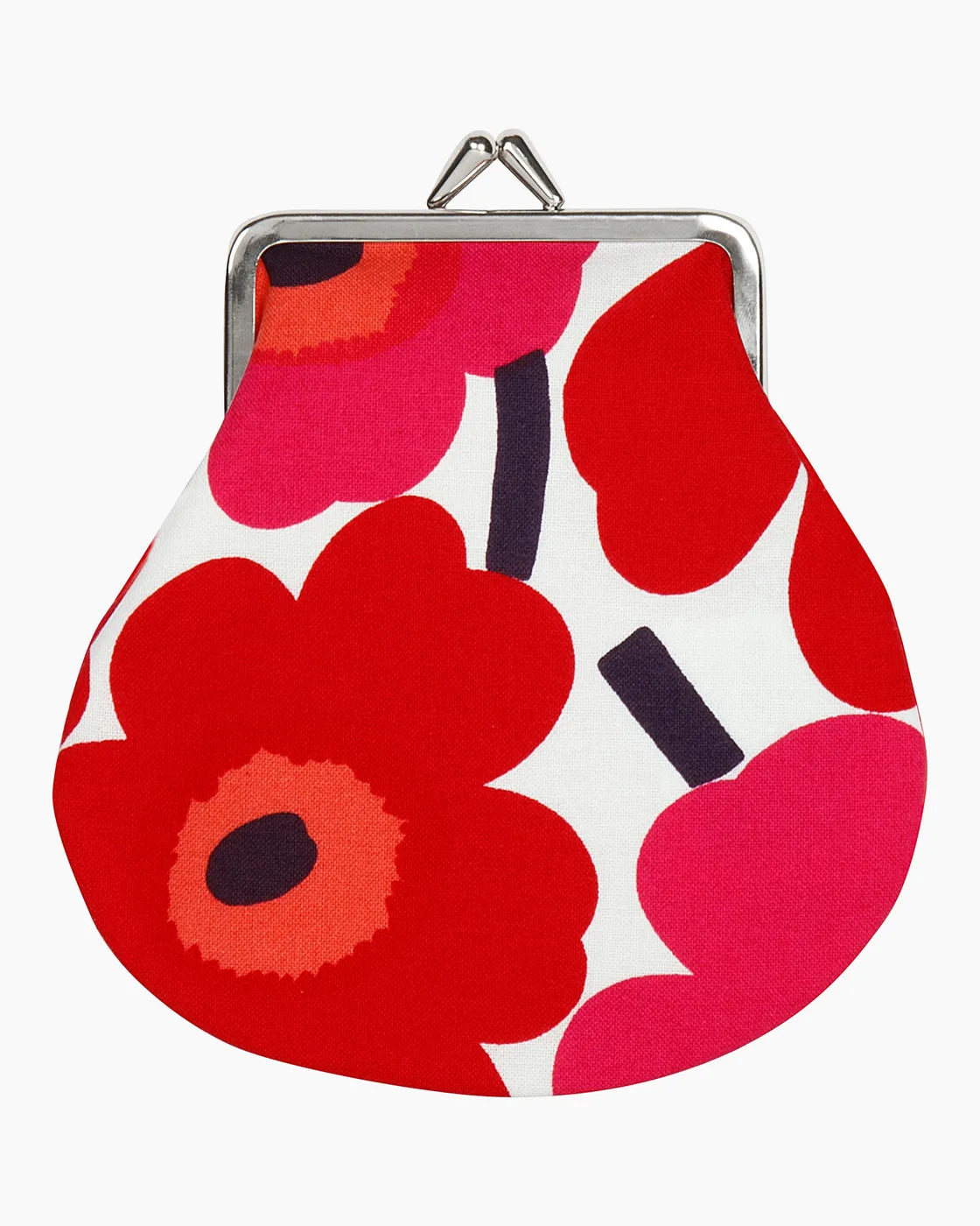 Pieni Kukkaro Mini Unikko Purse coin white red