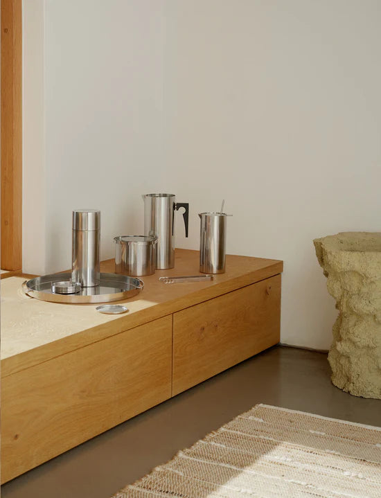 AJ cocktail martini mixer with spoon Arne Jacobsen