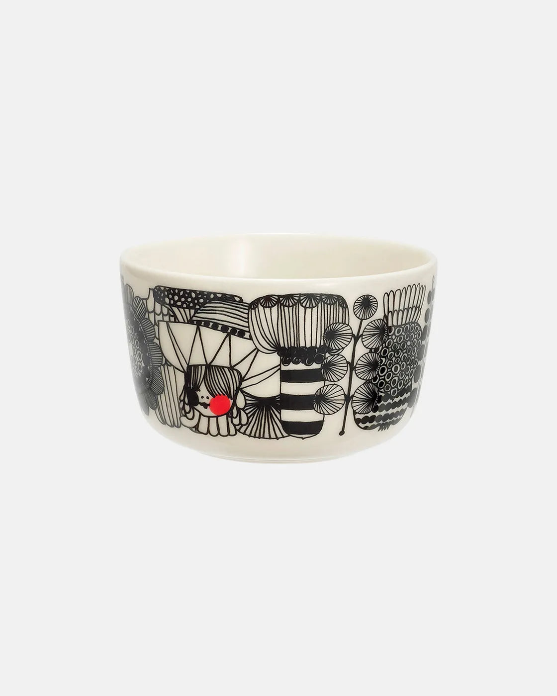 Oiva / Siirtolapuutarha bowl 2,5 dl white, black, red